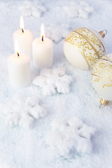 Fototapeta na wymiar Elegance Christmas Background / Holiday Candles