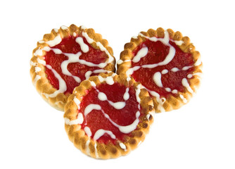 Biscuits with jam and icing