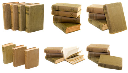 set of old ancient books