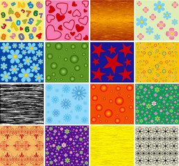 Collection of backgrounds. Vector.