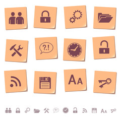 Web icons on memo notes 3