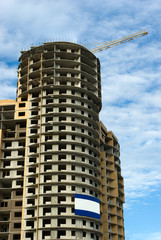 Fototapeta premium Under construction house top