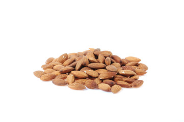 whole almonds isolated