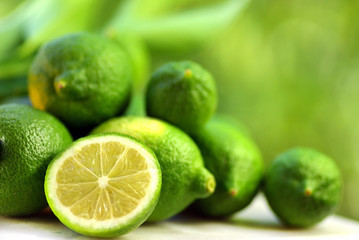 Green lemons group.