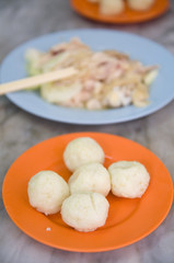 Very famous hainanese chicken rice ball in jonker street,Melaka,
