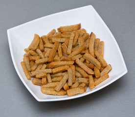 croutons in plate