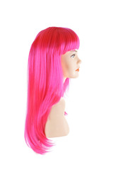 pink wig