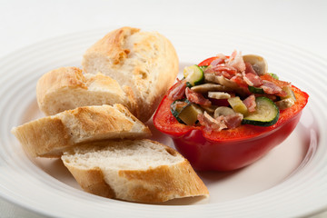 Stuffed pepper with meat and vegetables