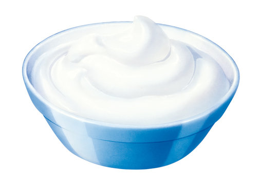 Schale mit Sahnequark