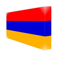 brique glassy avec drapeau arménie armenia