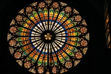 rosace - cath&eacute;drale de Strasbourg (france)