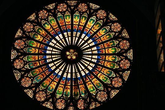 rosace - cath&eacute;drale de Strasbourg (france)