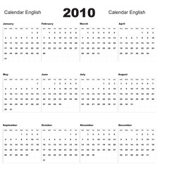 Calendar 2010 english