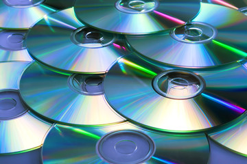 heap of dvd, cd disks