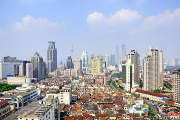 China Shanghai  Puxi skyline