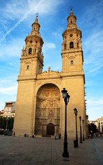 Fototapeta na wymiar Ancient Cathedral of Logroño