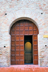 Italy, Ravenna Saint Pancrazio old church door