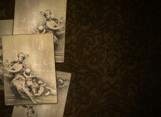 Vintage renaissance background with sheets graphic