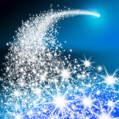 Sternschnuppe aus Sternenstaub - Meteor, Schweif © orbcat