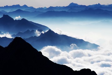 Panoramic View from "Zugspitze" (Alps)