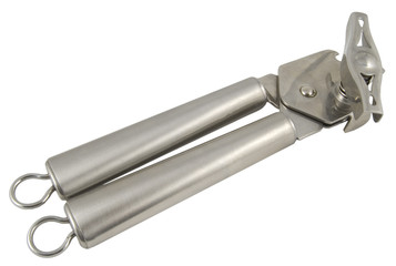 closed tin / can opener isolated on white background