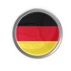 Glossy Button mit Flagge Deutschland