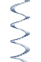 Fototapeta premium isolated 3d spiral staircase