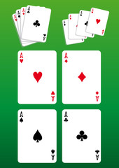 Carré d'as - Poker - carte - illustration