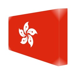 brique glassy avec drapeau hong kong