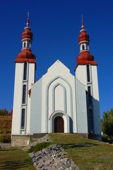Obraz premium big white building of Catholic church