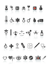 medical icon set
