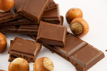 Nuts and chocolate bars