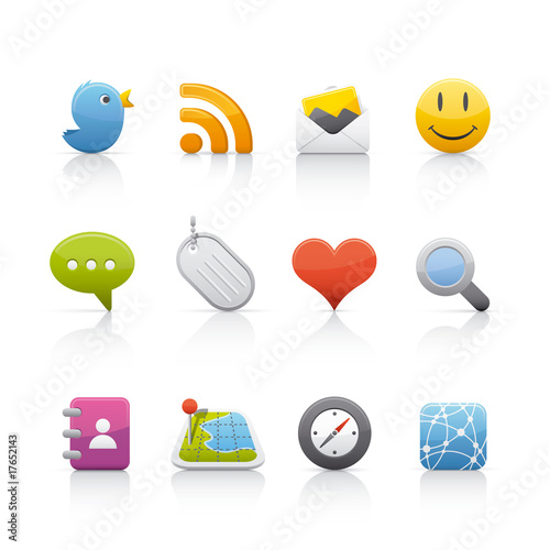 "Icon Set - Social Media" Stock image and royalty-free vector files on