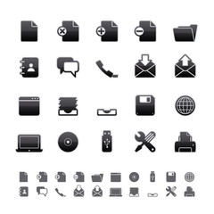 Black Deluxe Icons - Office Set