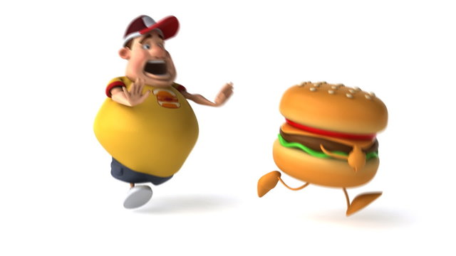 Adolescent et hamburger