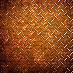 Foto op Plexiglas Metaal rusty diamond metal background