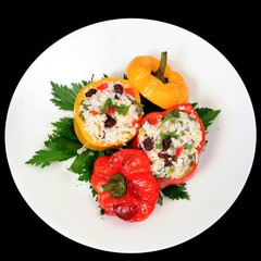 Roasted stuffed peppers