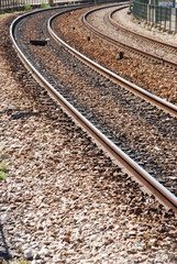 Fototapeta premium Empty railway tracks