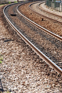 Empty railway tracks