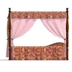 canopy bed of louis XV. © Ralf Kraft