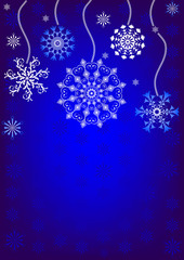 Christmas background with snowflakes (vector)