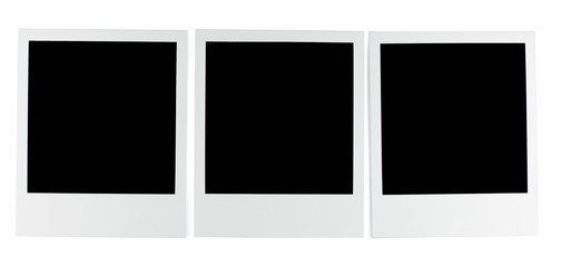 row of three polaroid photos