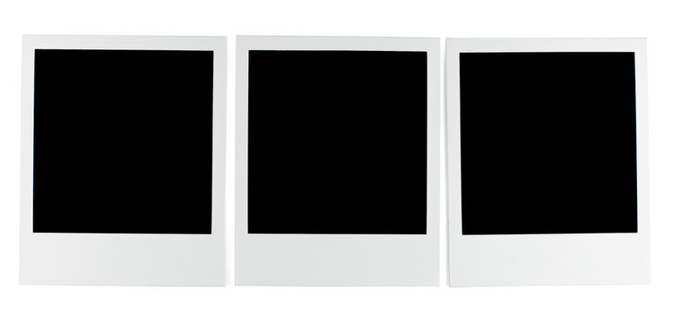 row of three polaroid photos