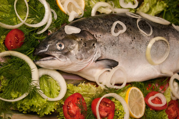 salmon with vegetables