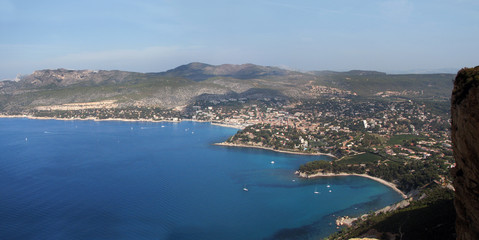 Cassis coastline and deep blue sea