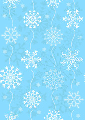 Seamless christmas blue pattern (vector)