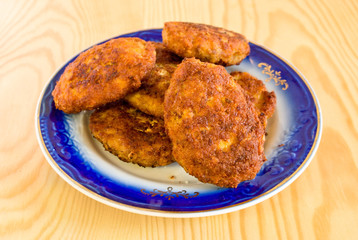 Meat cutlet on the plate