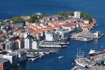 Fototapeta na wymiar City of Bergen, Norwegia