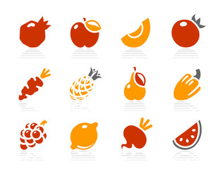 Fruits and Vegetables icons | Sunshine Hotel series