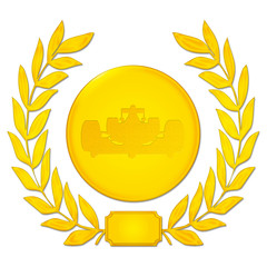 Siegermedaillie - Rennsport